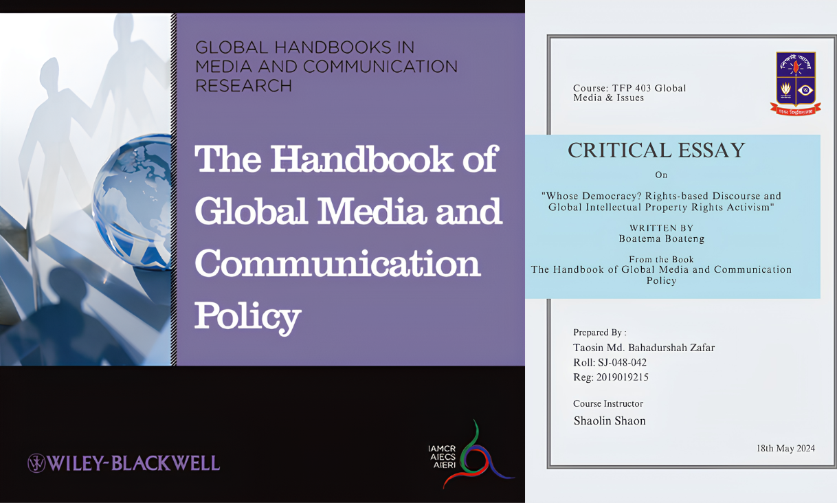 Critical Essay on ‘Whose Democracy? Rights-based Discourse and Global Intellectual Property Rights Activism’